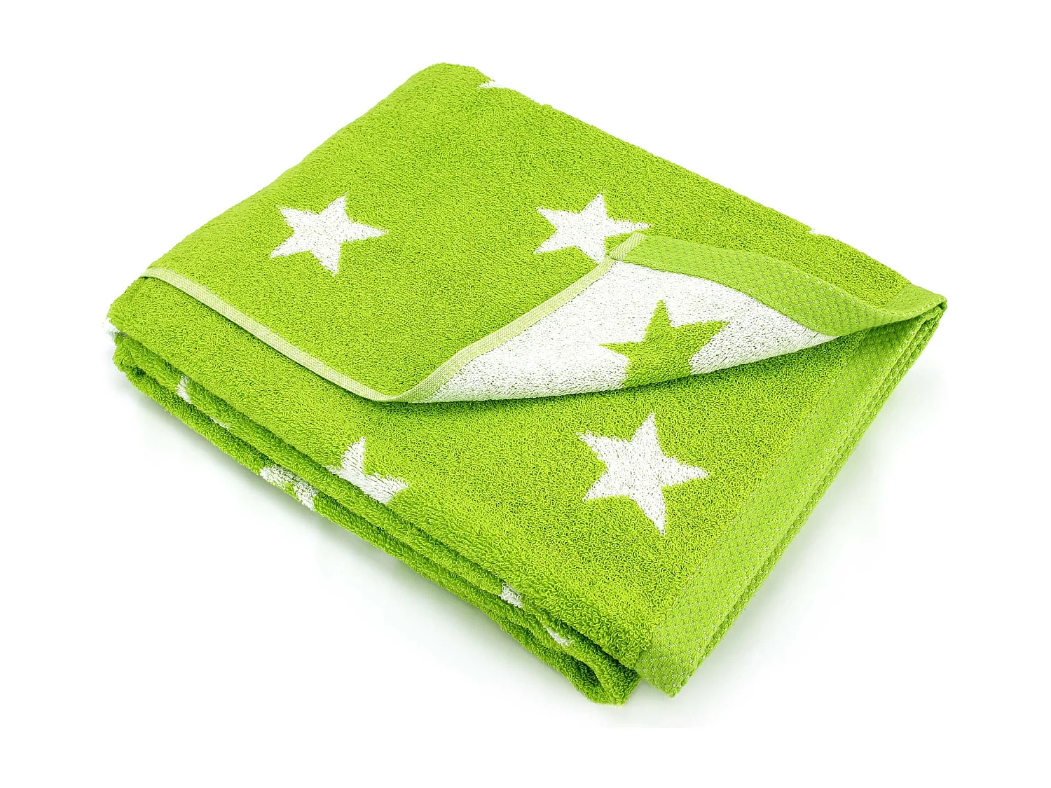 Drap de bain 100x150 cm coton 480 g/m2 STARS Vert