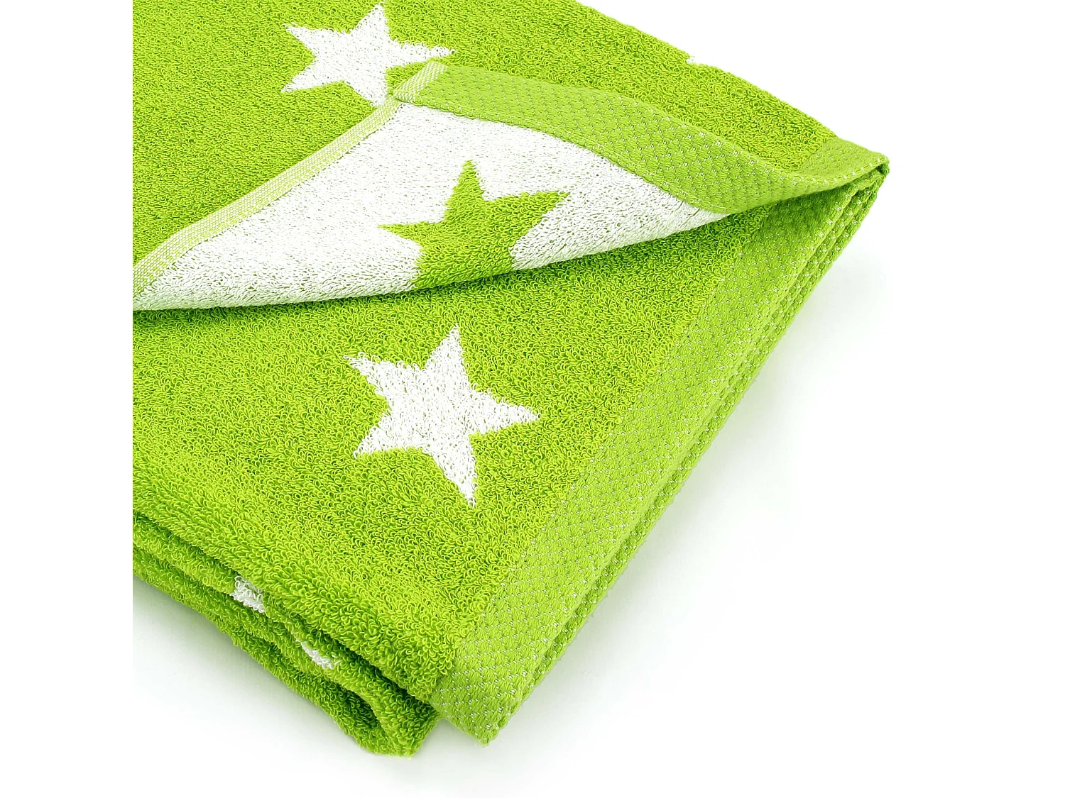 Drap de bain 100x150 cm coton 480 g/m2 STARS Vert