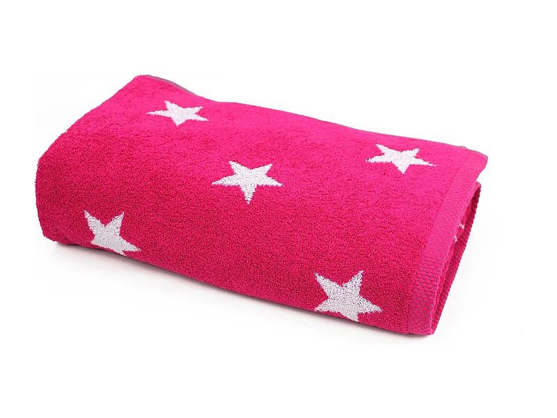 Drap de bain 85x200 cm coton 480 g/m2 STARS Rose