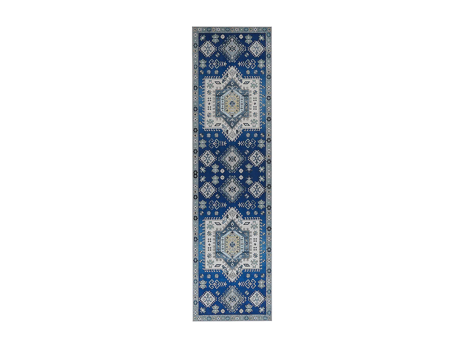 Alfombra azul/beige 80 x 300 cm PARVAKADLI