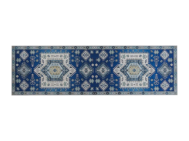 Tapete azul e creme 60 x 200 cm PARVAKADLI