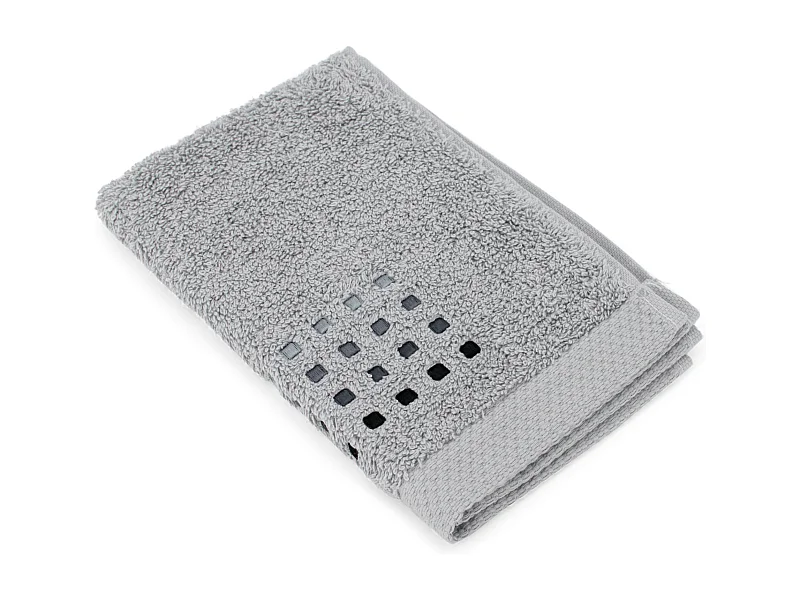 Serviette invité 33x50 cm PURE SQUARES Argent 550 g/m2