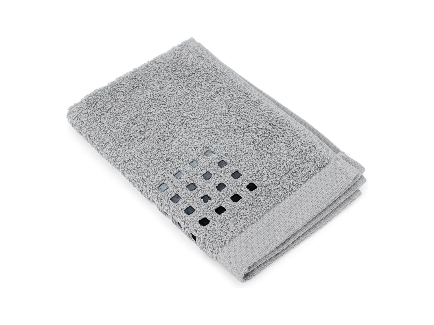 Serviette invité 33x50 cm PURE SQUARES Argent 550 g/m2