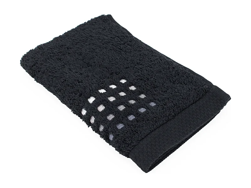 Serviette invité 33x50 cm PURE SQUARES Noir 550 g/m2