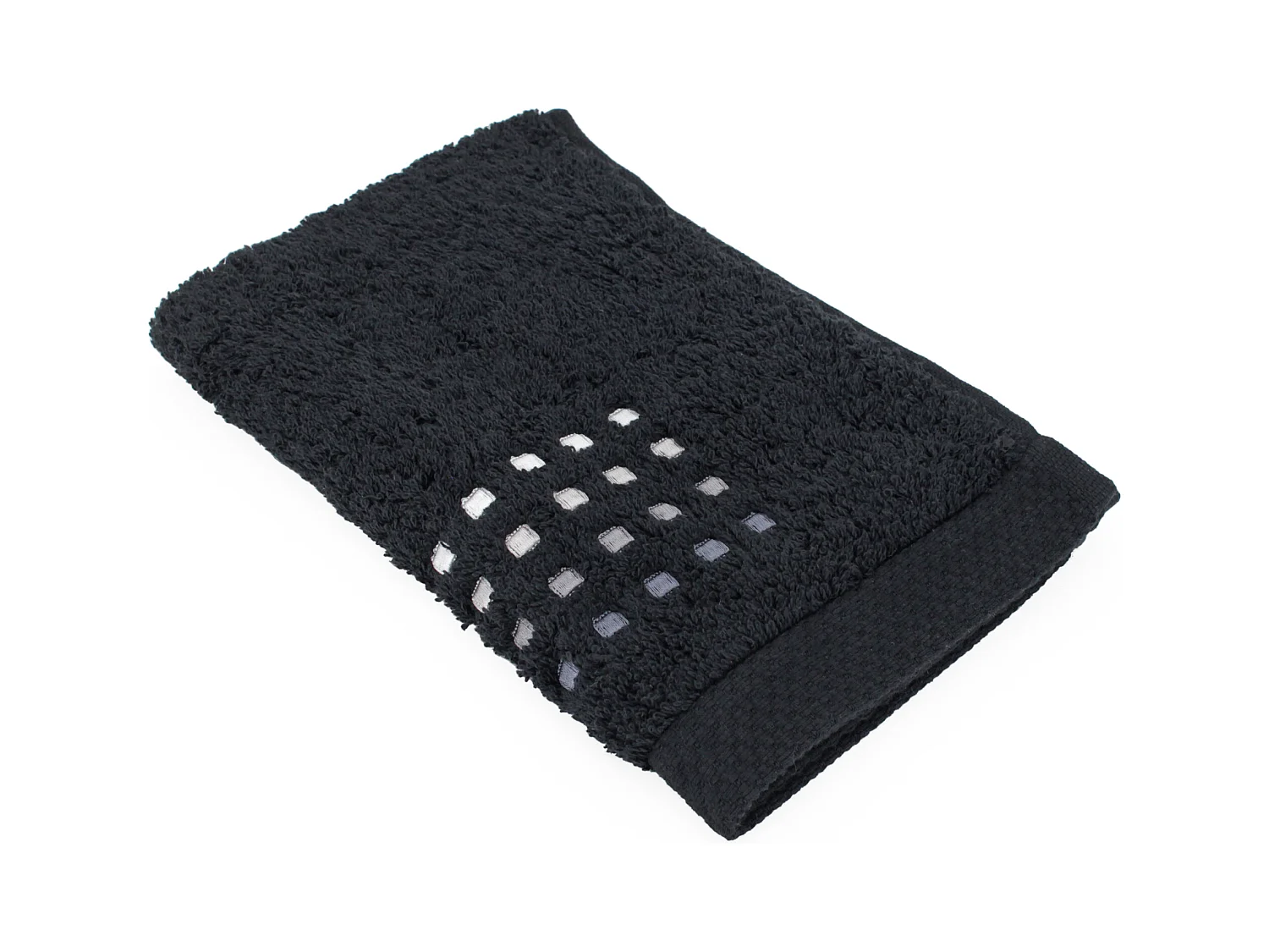Serviette invité 33x50 cm PURE SQUARES Noir 550 g/m2