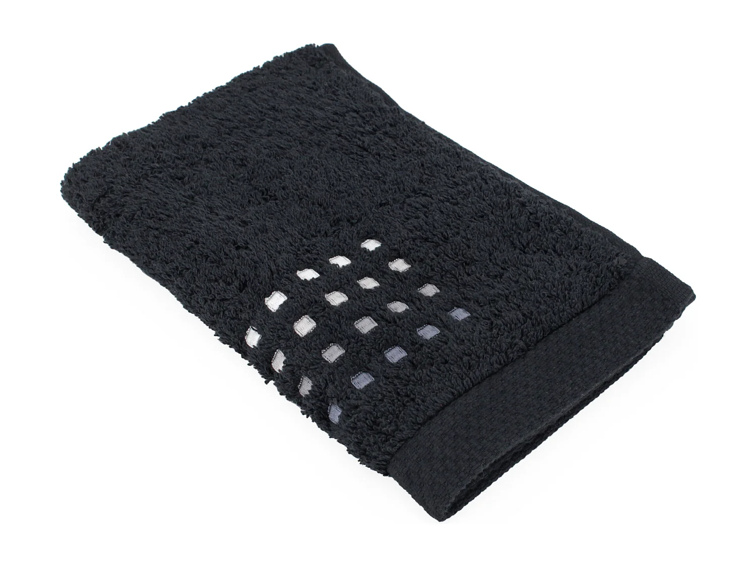 Serviette invité 33x50 cm PURE SQUARES Noir 550 g/m2