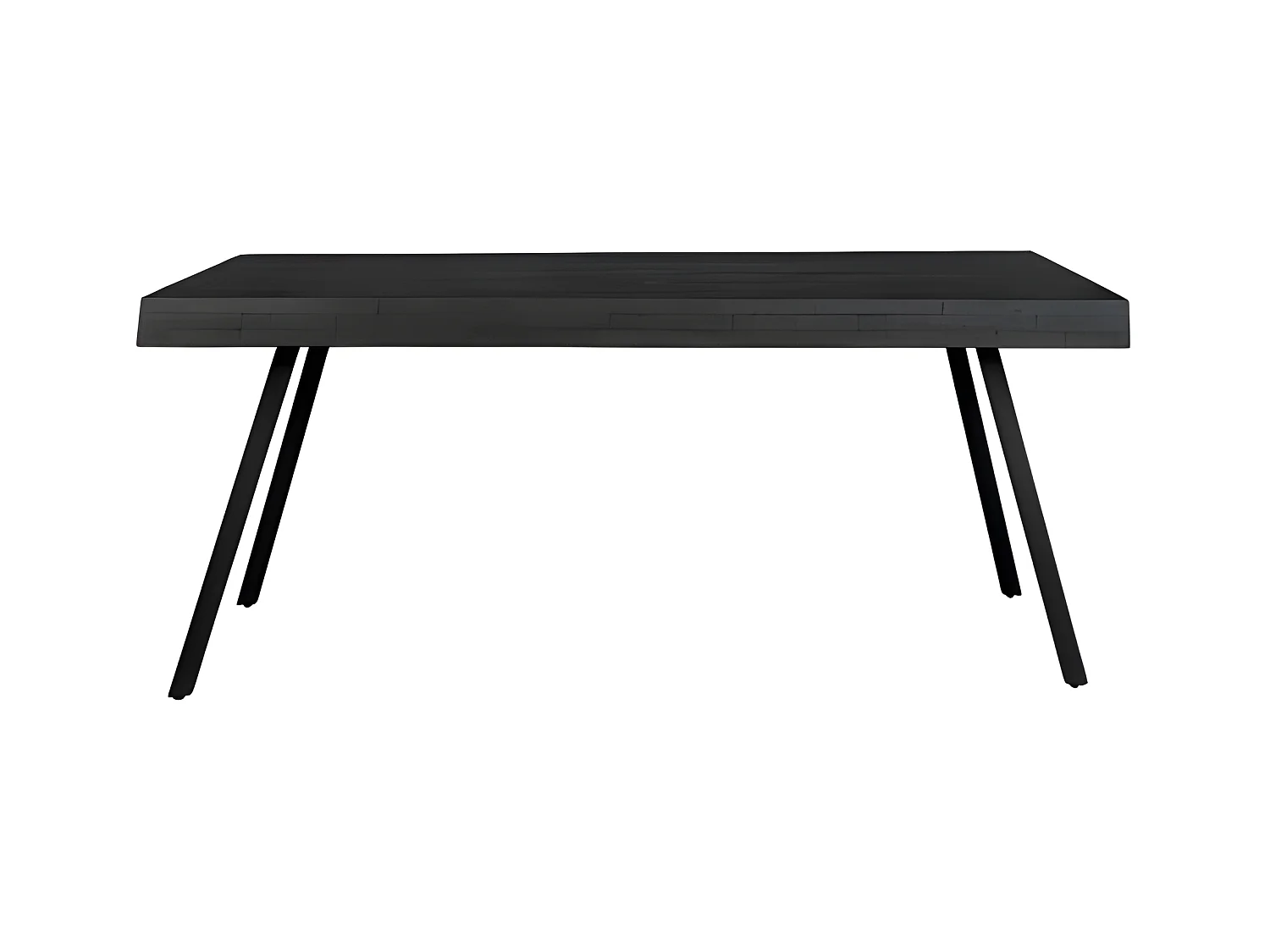 HAVANE - Table repas bois et acier L220 noir