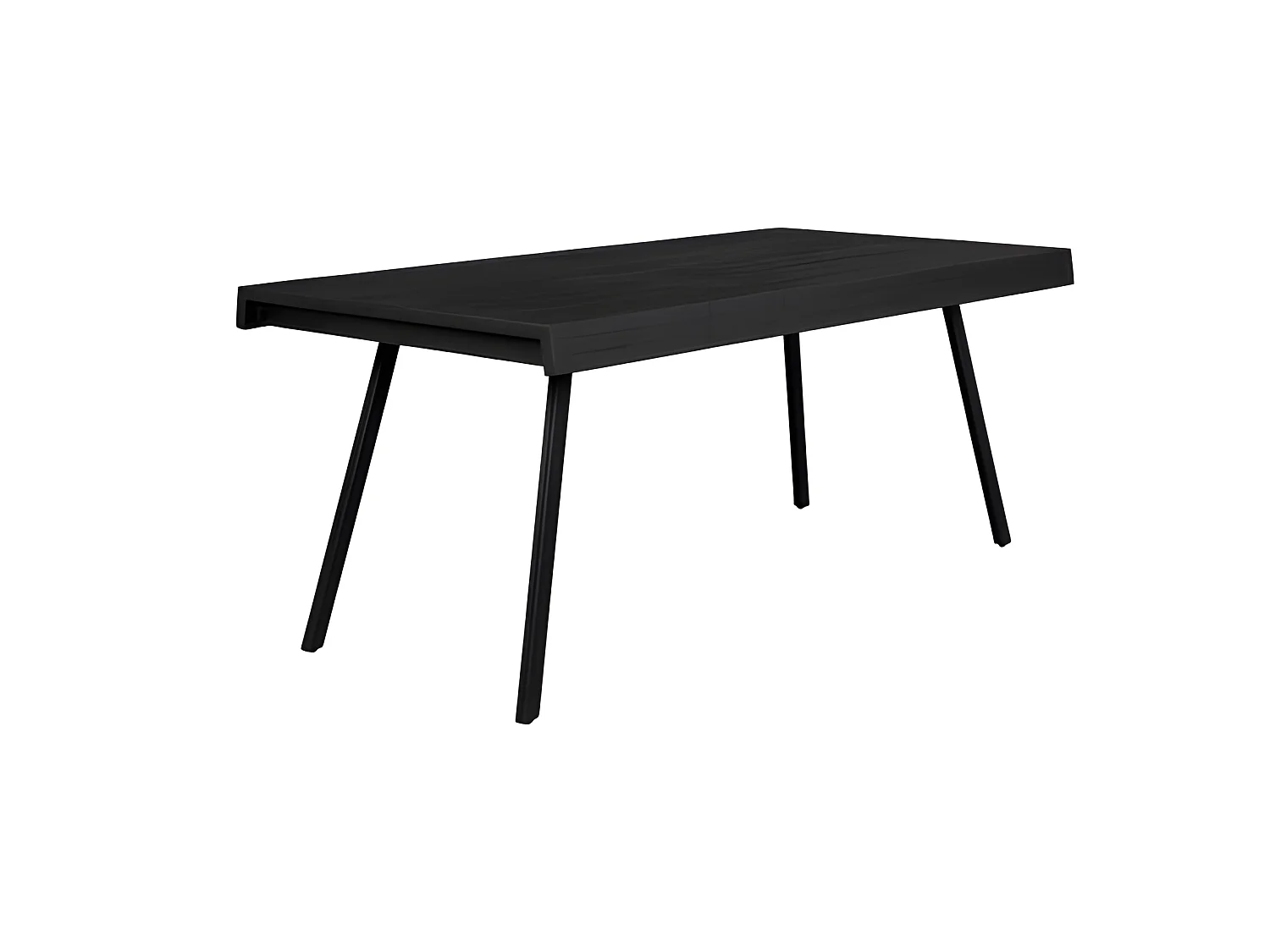 HAVANE - Table repas bois et acier L220 noir