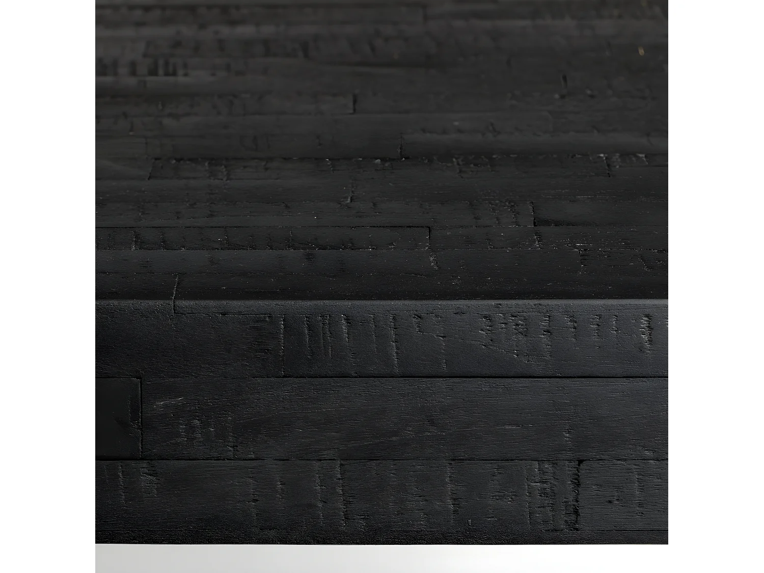 HAVANE - Table repas bois et acier L220 noir