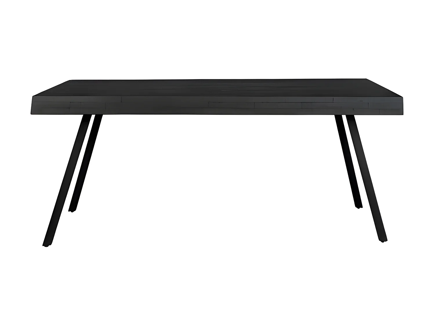HAVANE - Table repas bois et acier L220 noir