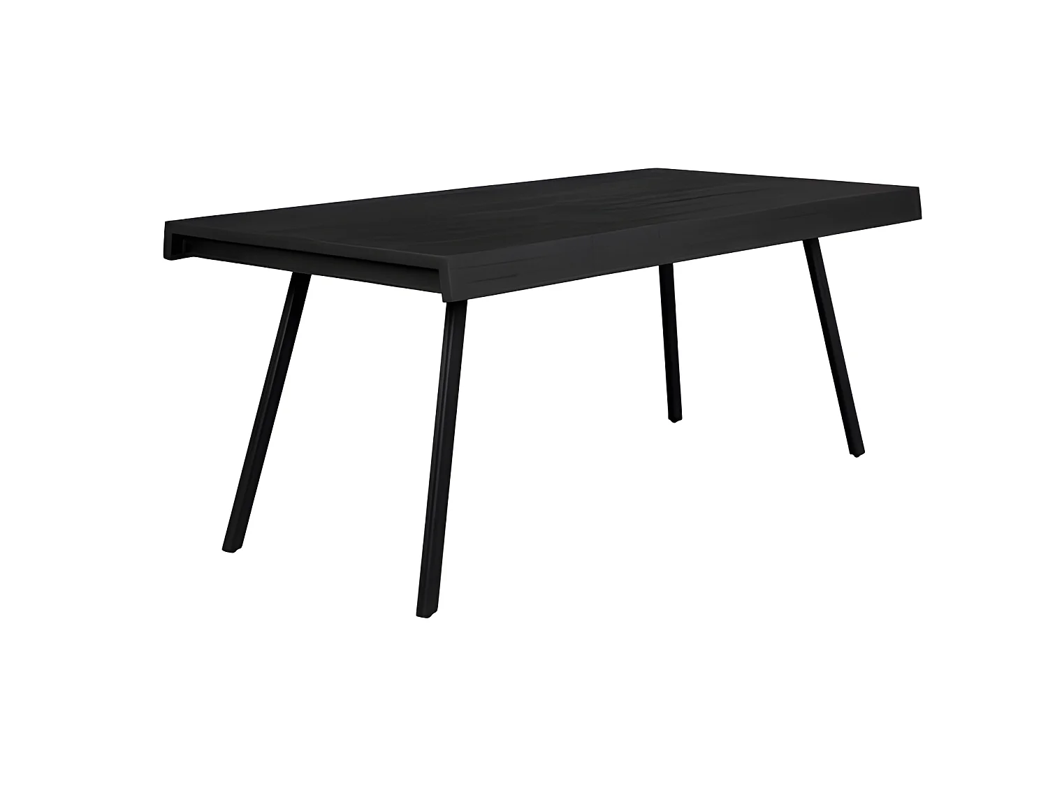 HAVANE - Table repas bois et acier L220 noir