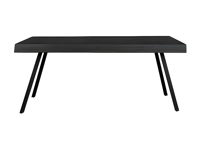 HAVANE - Table repas bois et acier L220 noir