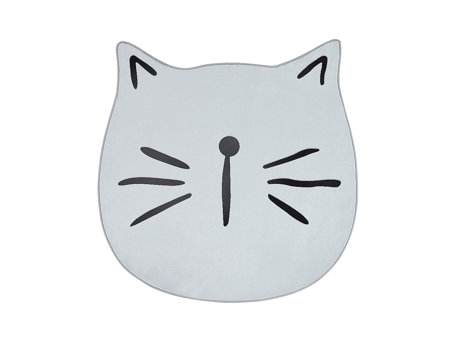 Vloerkleed kat polyester grijs ⌀ 100 cm KITTY