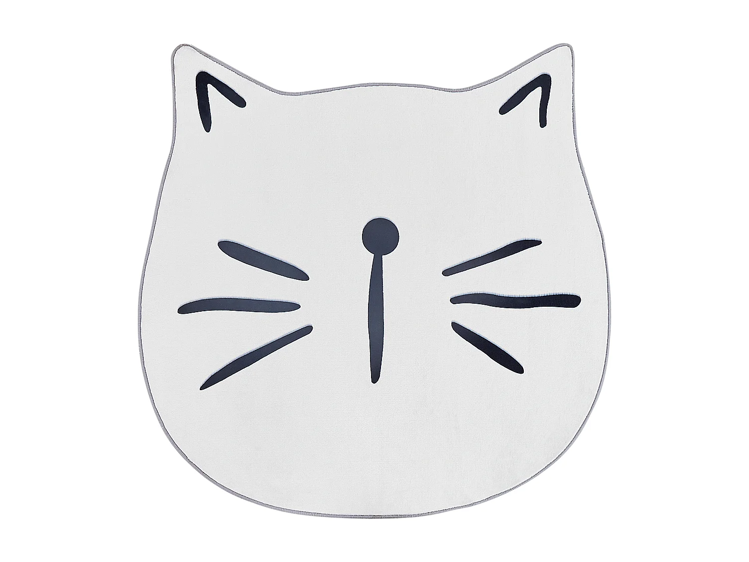 Vloerkleed kat polyester wit ⌀ 100 cm KITTY