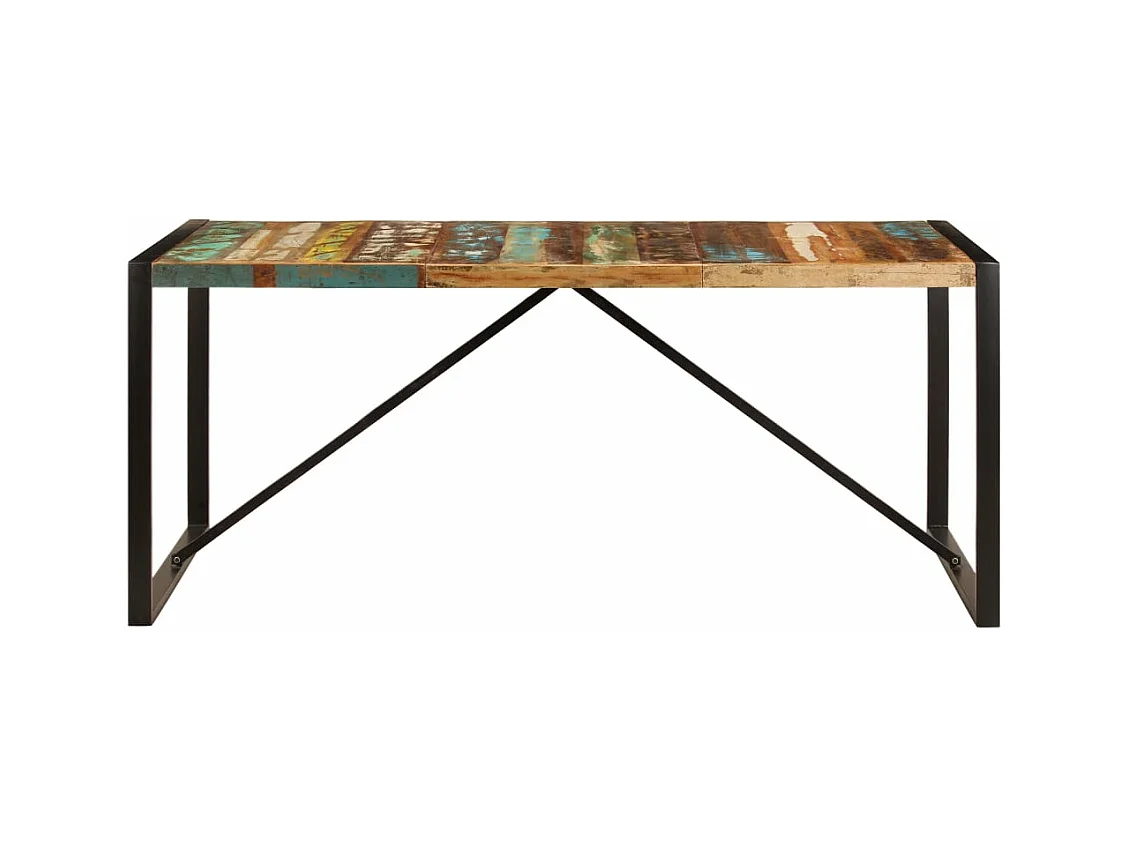 Table de salon salle bois marron 180 x 90 x 75 cm 0902279