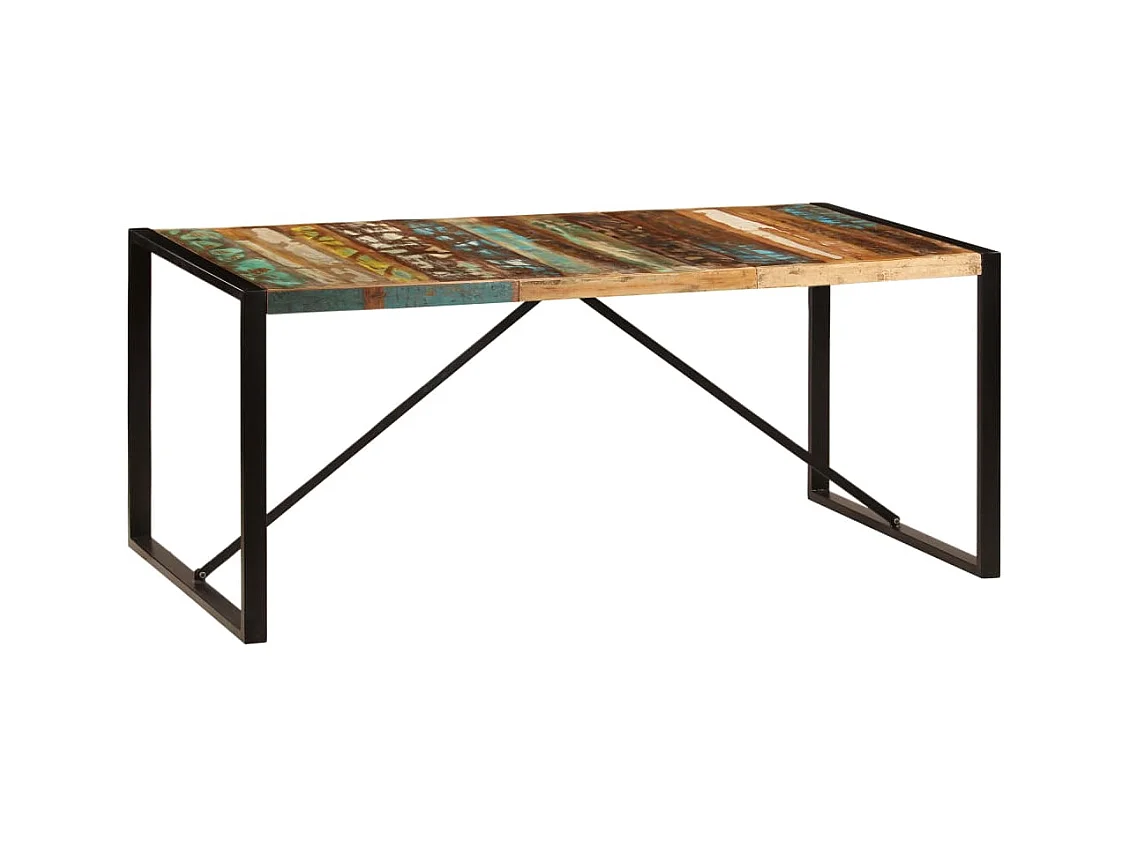Table de salon salle bois marron 180 x 90 x 75 cm 0902279