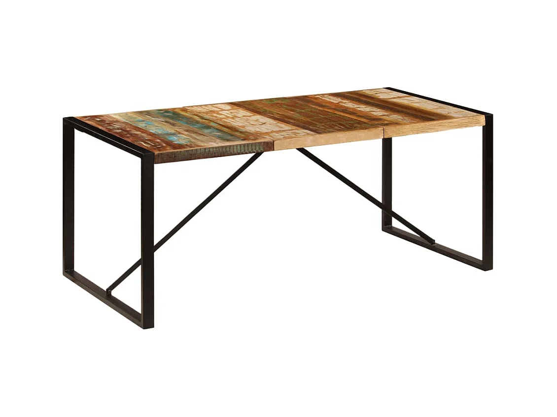 Table de salon salle bois marron 180 x 90 x 75 cm 0902279