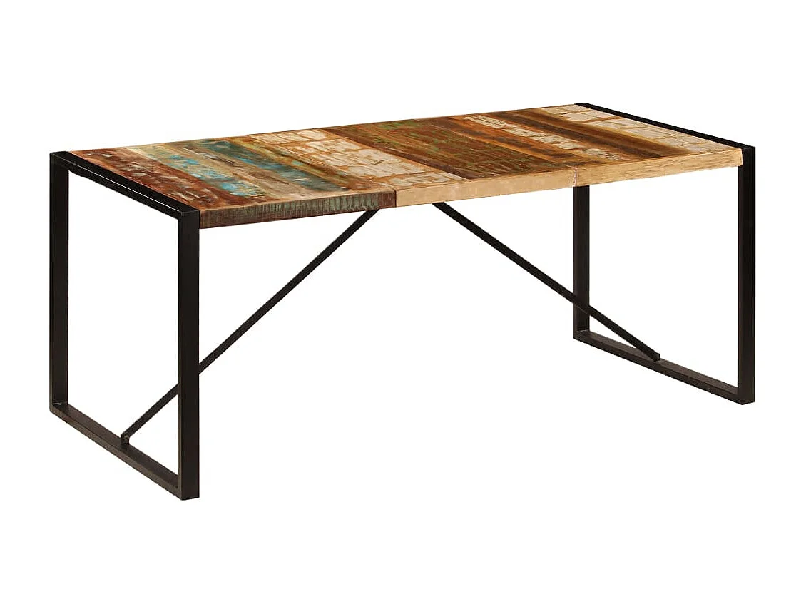 Table de salon salle bois marron 180 x 90 x 75 cm 0902279