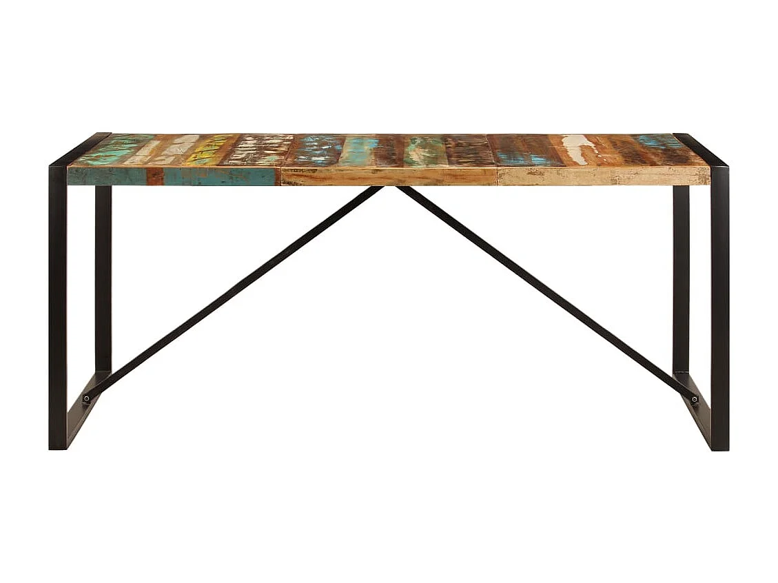 Table de salon salle bois marron 180 x 90 x 75 cm 0902279
