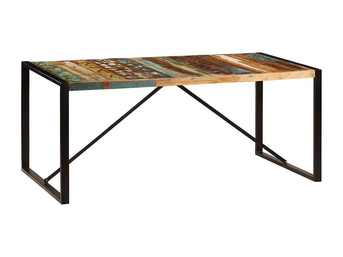 Table de salon salle bois marron 180 x 90 x 75 cm 0902279