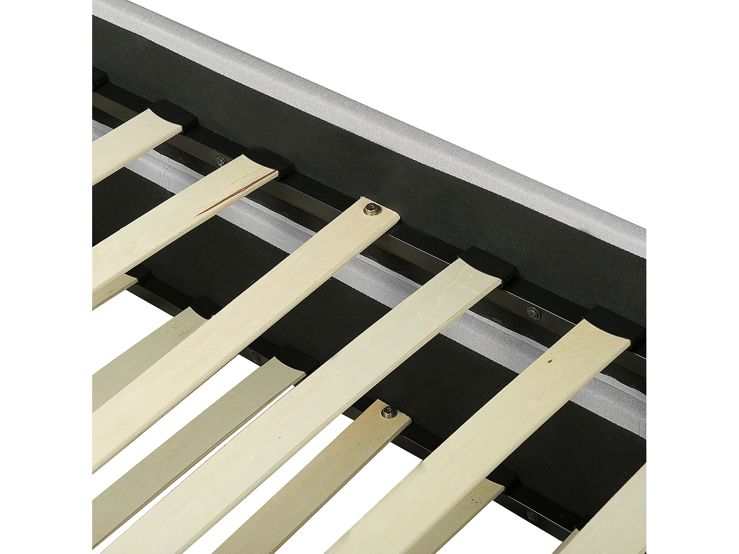 Tagesbett ausziehbar Stoffbezug Leinenoptik grau Lattenrost 80x200 cm Marmande