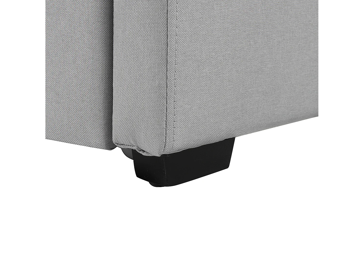 Tagesbett ausziehbar Stoffbezug Leinenoptik grau Lattenrost 80x200 cm Marmande