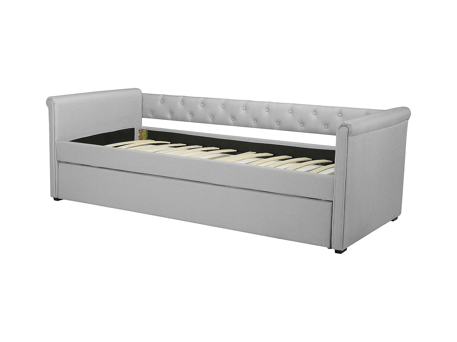 Cama nido Tela LIBOURNE 80 x 200 cm Gris claro