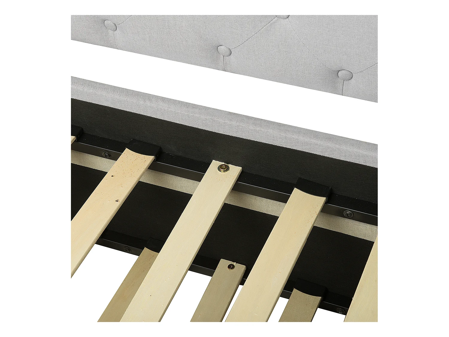 Łóżko wysuwane LIBOURNE 80 x 200 cm Jasnoszary