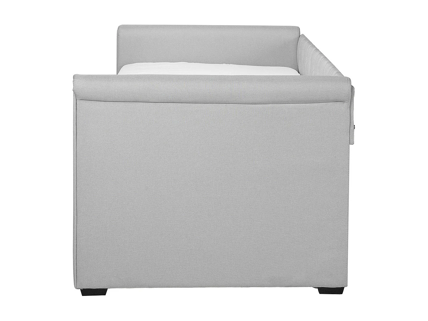 Lit gigogne Tissu LIBOURNE 80 x 200 cm Gris clair