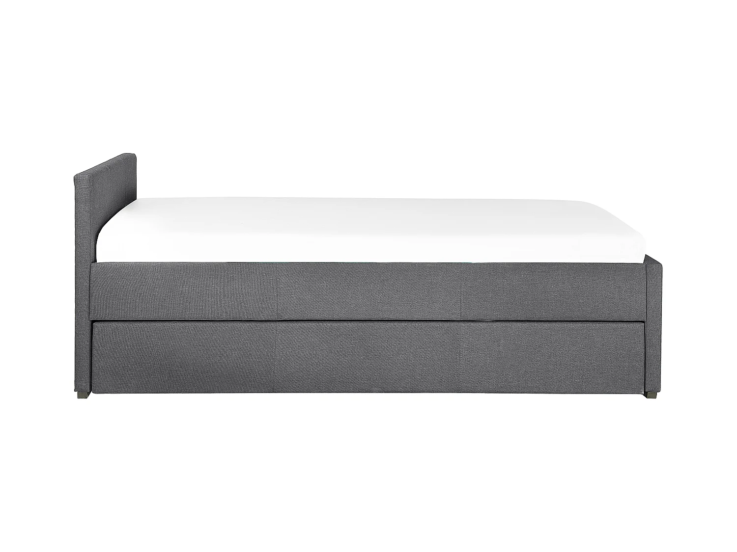 Cama gavetão Tecido MARMANDE 80 x 200 cm Cinzento escuro