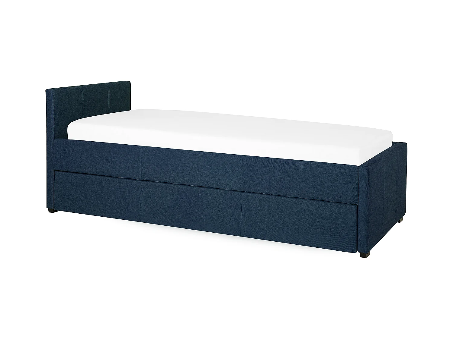 Lit gigogne Tissu MARMANDE 90 x 200 cm Bleu marine