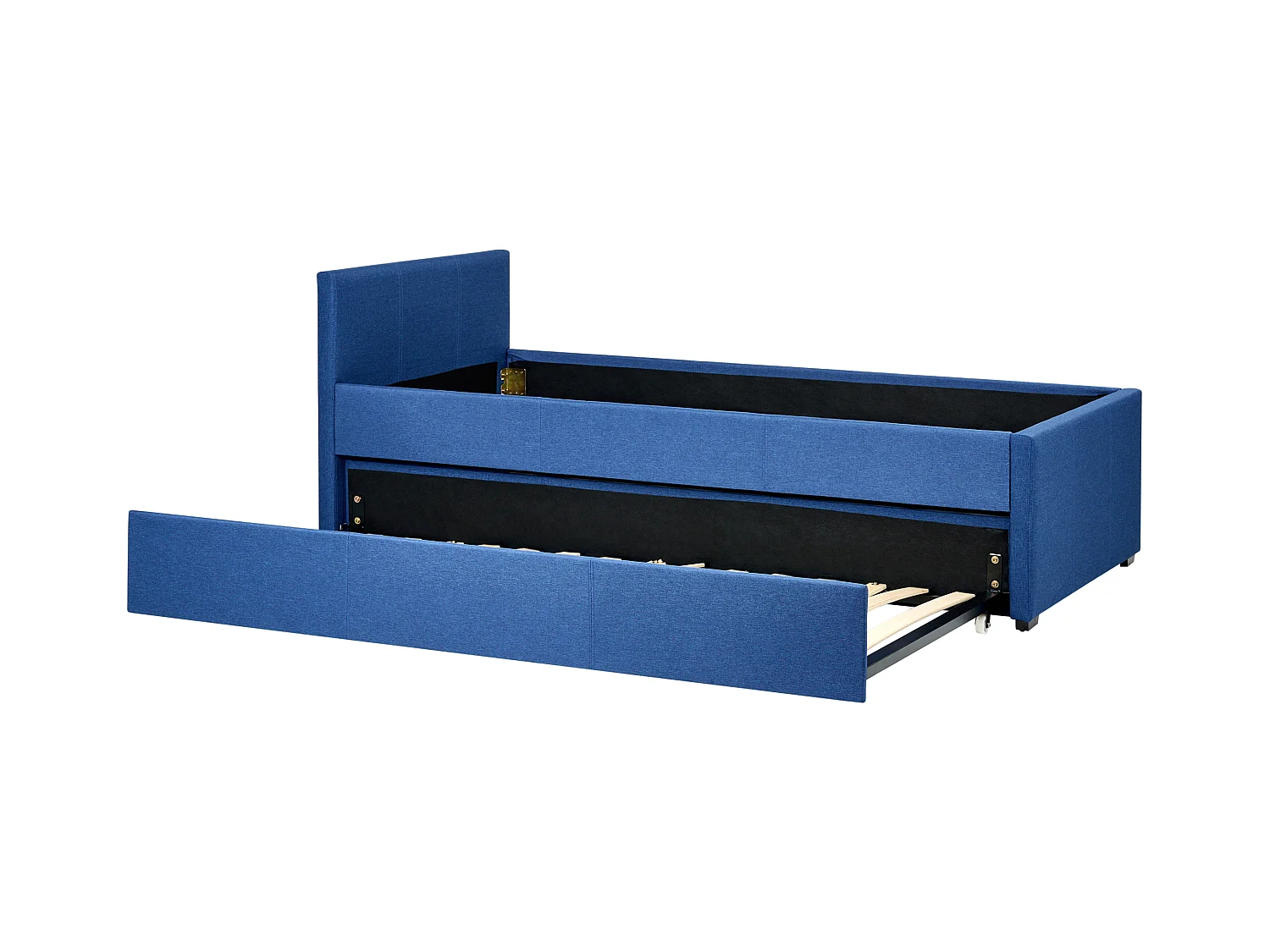 Lit gigogne Tissu MARMANDE 90 x 200 cm Bleu marine