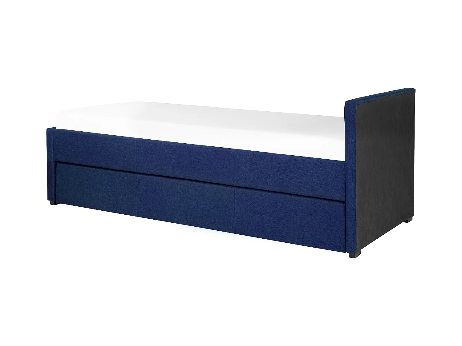 Lit gigogne Tissu MARMANDE 90 x 200 cm Bleu marine