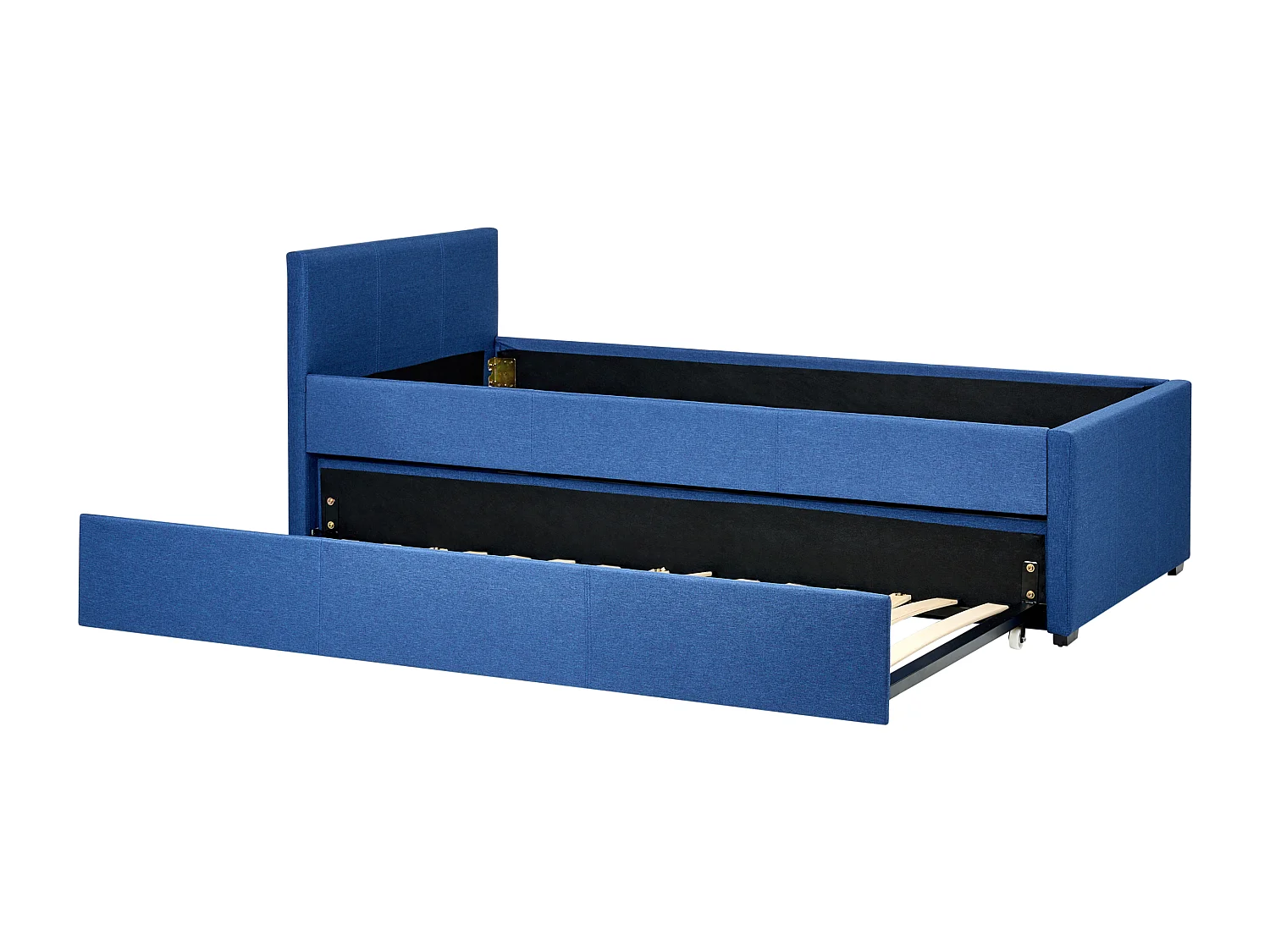 Onderschuifbed Stof MARMANDE 90 x 200 cm Marineblauw