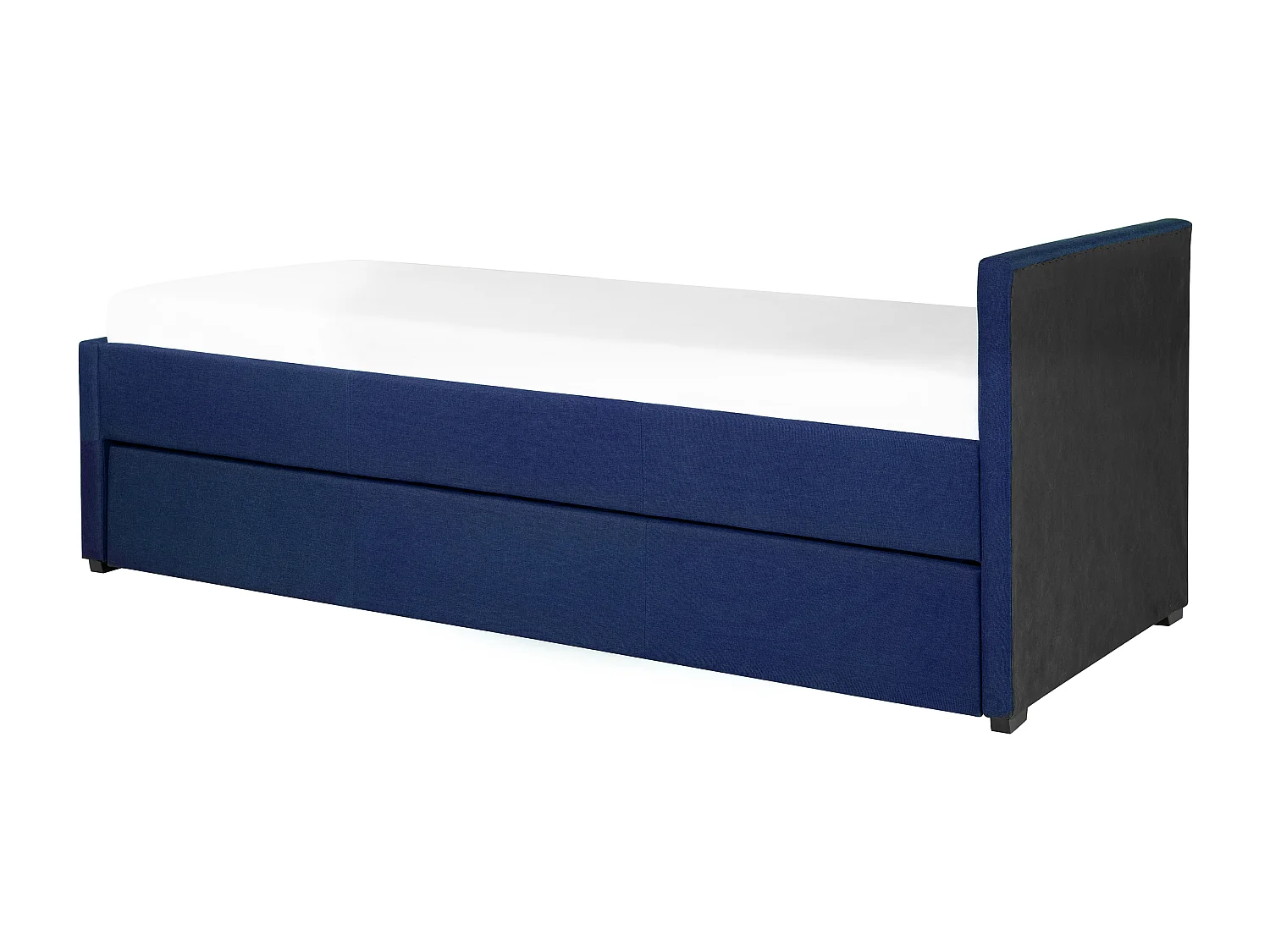 Lit gigogne Tissu MARMANDE 90 x 200 cm Bleu marine