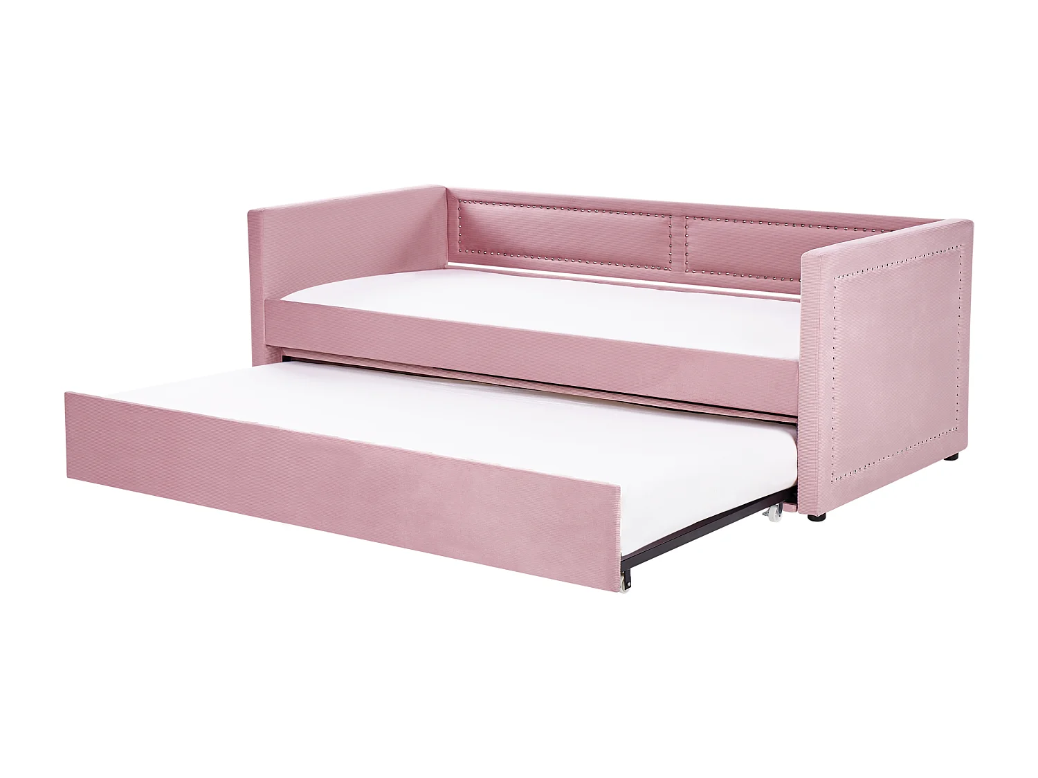 Onderschuifbed Corduroy MIMIZAN 90 x 200 cm Roze