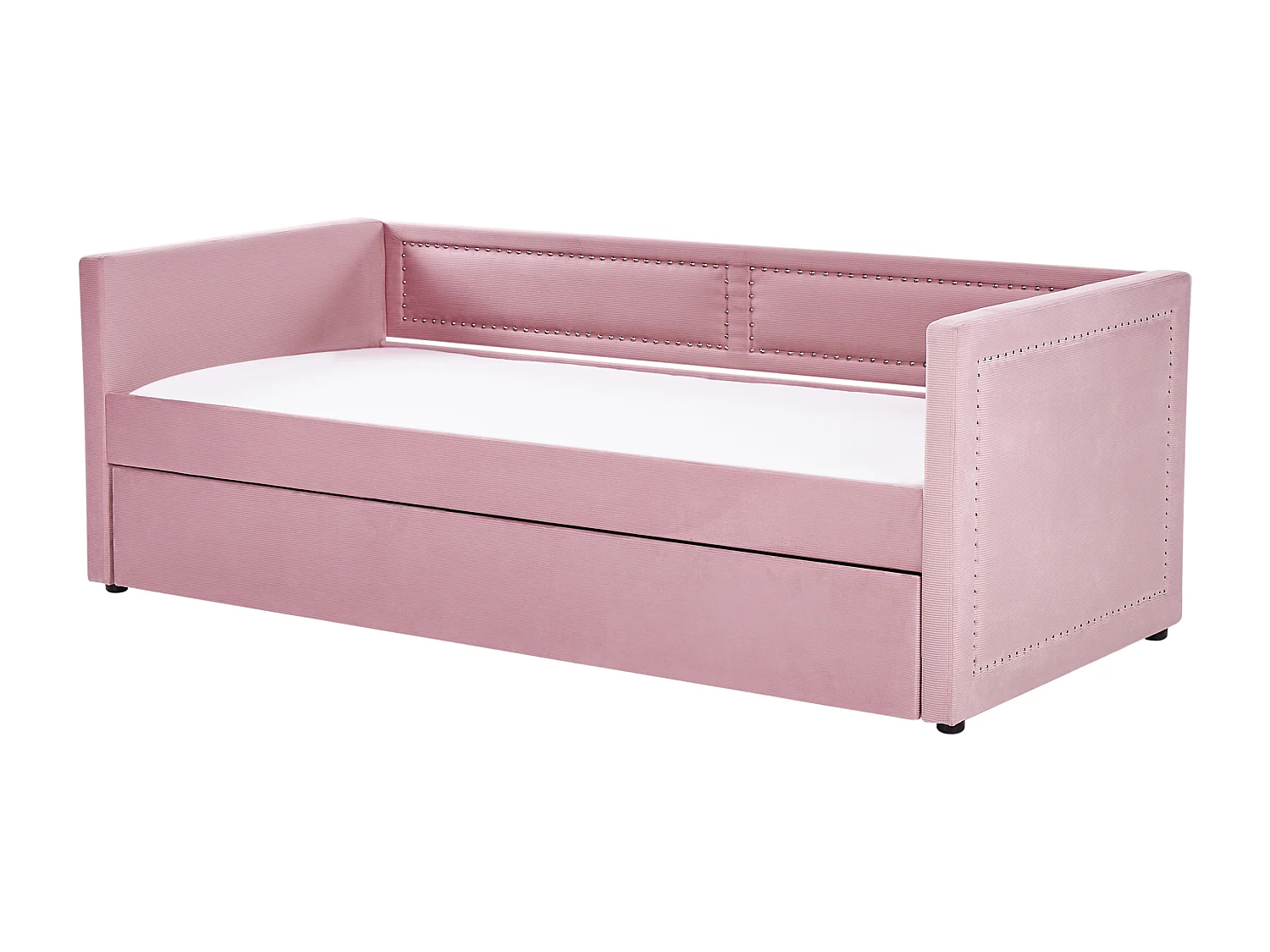 Onderschuifbed Corduroy MIMIZAN 90 x 200 cm Roze