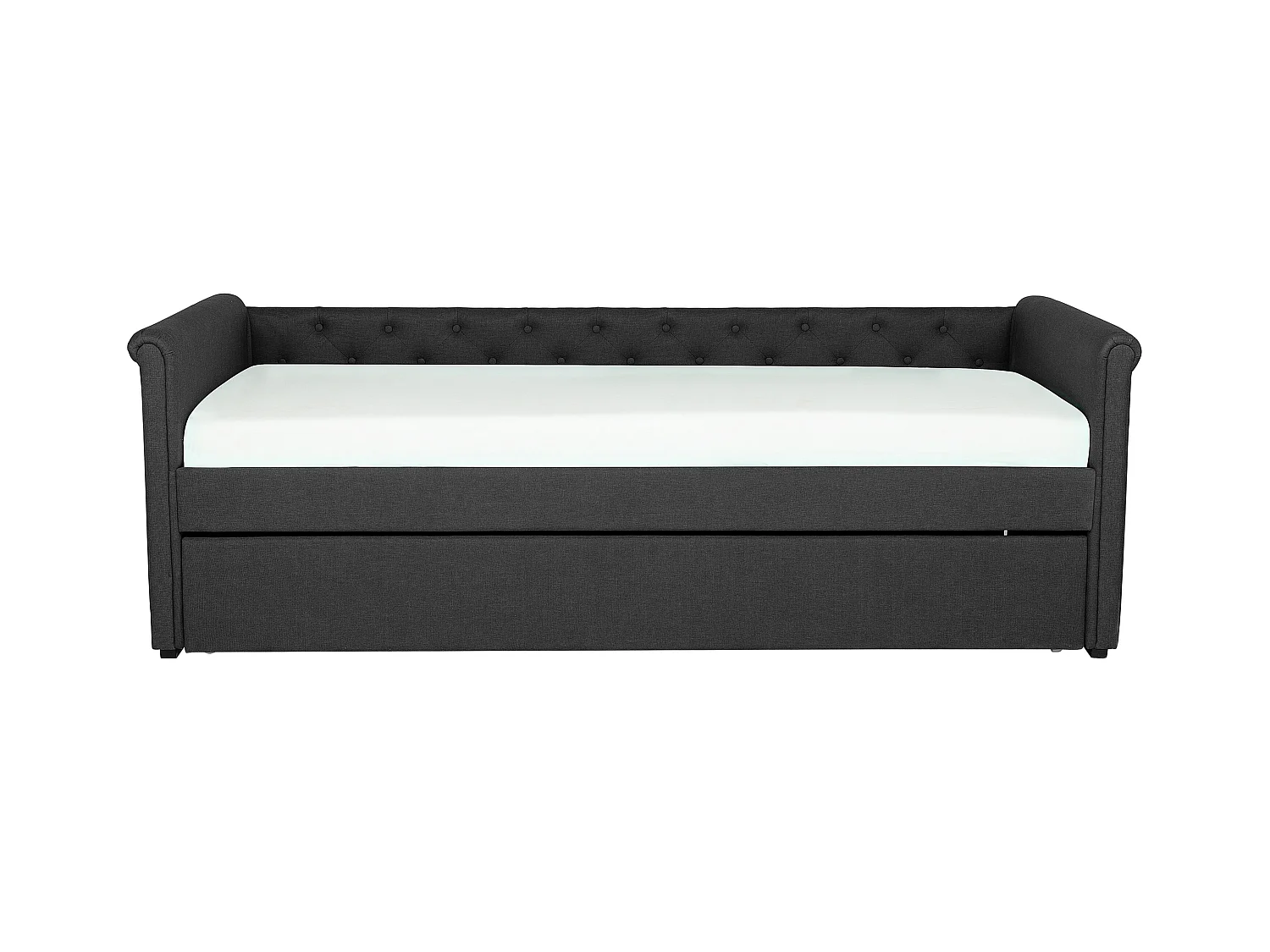 Cama nido Tela LIBOURNE 80 x 200 cm Gris oscuro