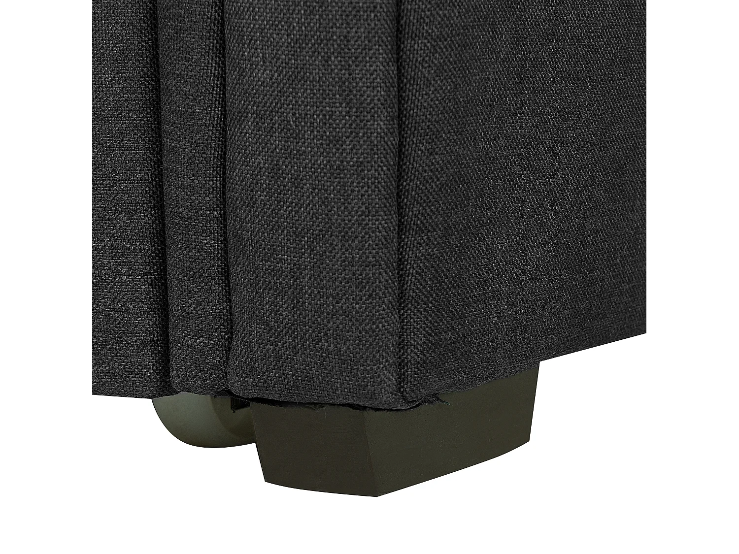 Elegantes Tandembett ausziehbar Polsterung dunkelgrau Leinenoptik Libourne