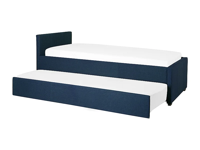 Onderschuifbed Stof MARMANDE 80 x 200 cm Marineblauw