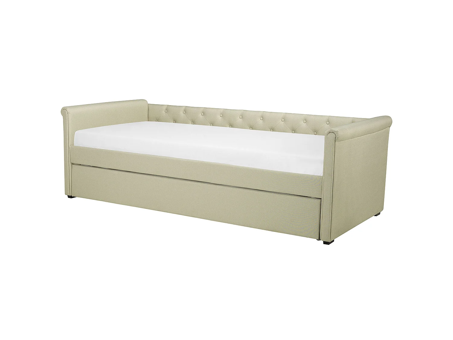 Utdragbar säng LIBOURNE 80 x 200 cm Beige