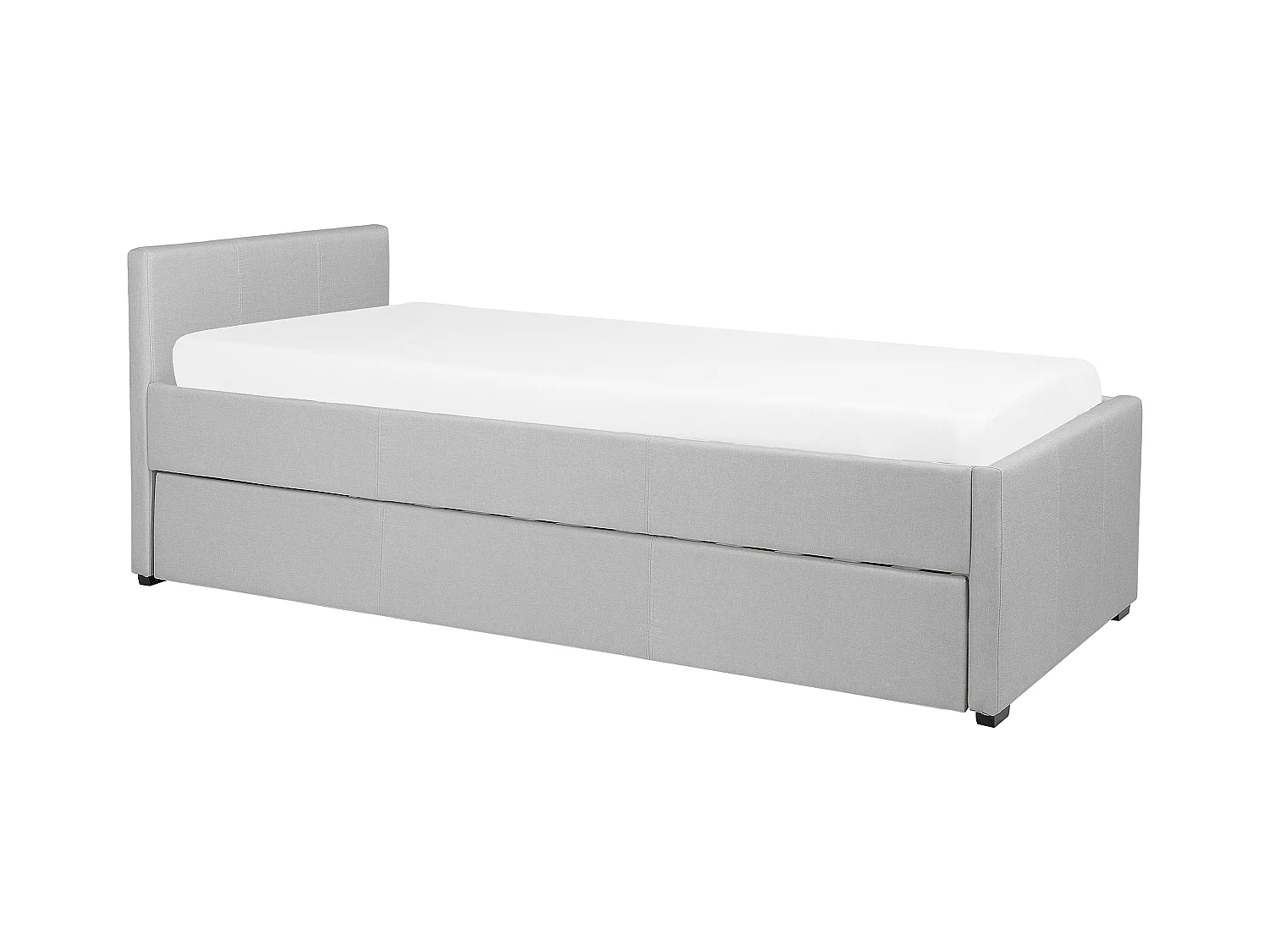 Onderschuifbed Stof MARMANDE 90 x 200 cm Lichtgrijs