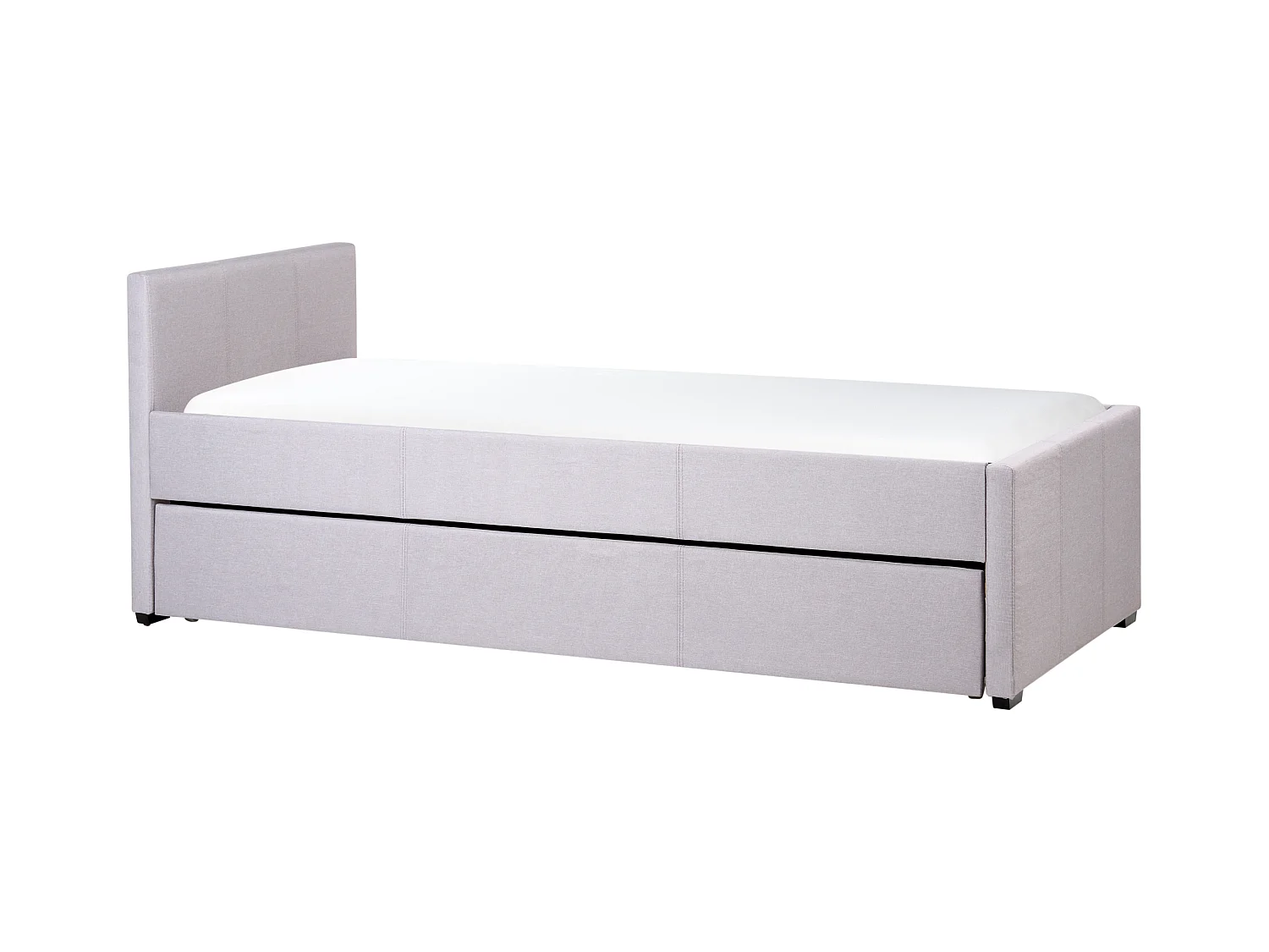 Onderschuifbed Stof MARMANDE 90 x 200 cm Lichtgrijs