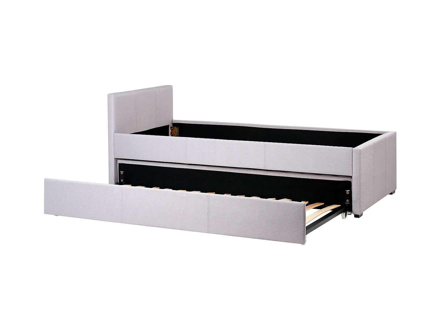 Onderschuifbed Stof MARMANDE 90 x 200 cm Lichtgrijs