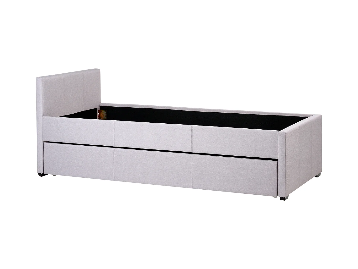 Onderschuifbed Stof MARMANDE 90 x 200 cm Lichtgrijs