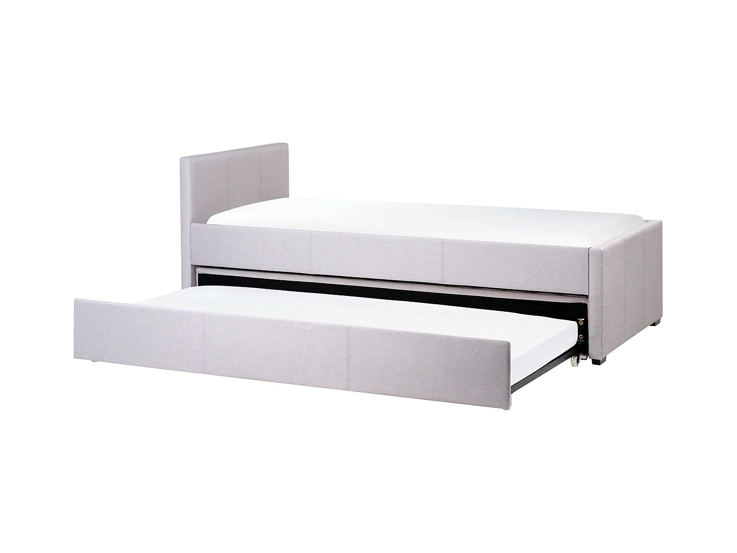 Lit gigogne Tissu MARMANDE 90 x 200 cm Gris clair