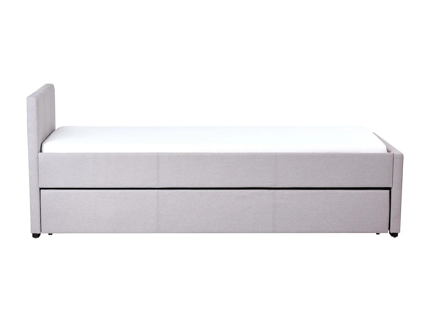 Lit gigogne Tissu MARMANDE 90 x 200 cm Gris clair