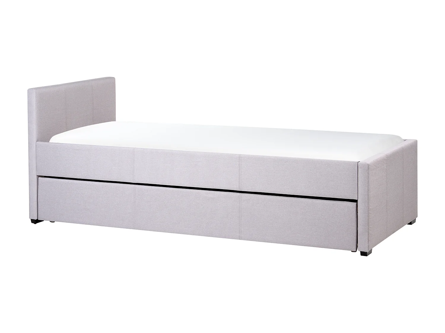 Onderschuifbed Stof MARMANDE 90 x 200 cm Lichtgrijs