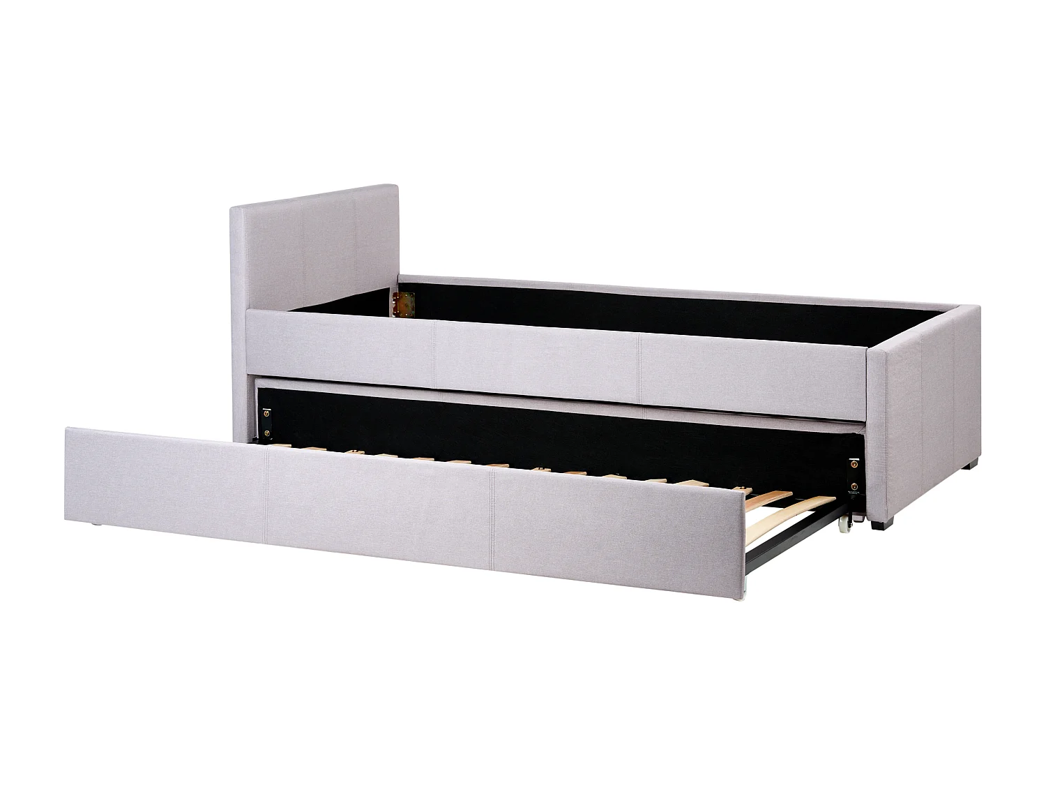 Onderschuifbed Stof MARMANDE 90 x 200 cm Lichtgrijs
