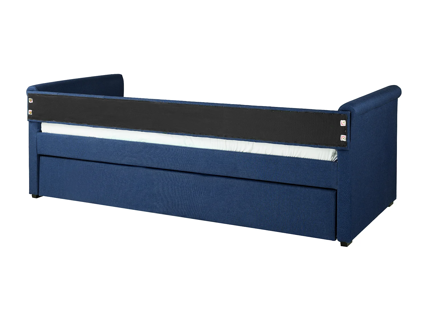 Onderschuifbed Stof LIBOURNE 80 x 200 cm Marineblauw